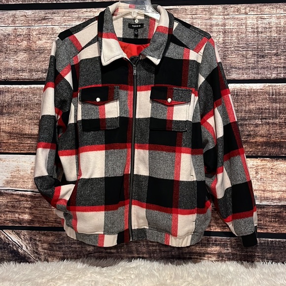 Torrid plaid bomber jacket - Picture 2 of 8